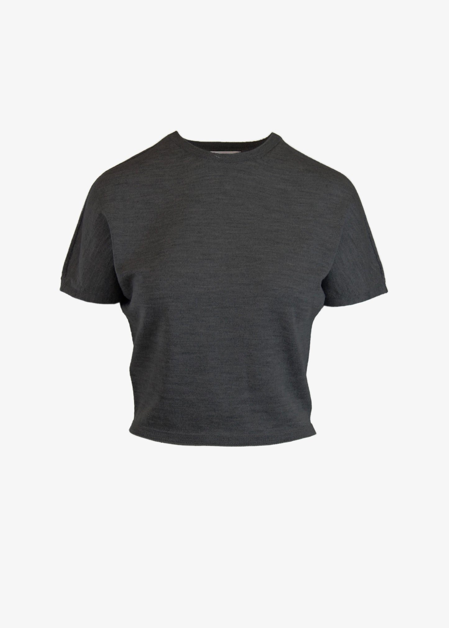Cropped Merino Wool T-Shirt