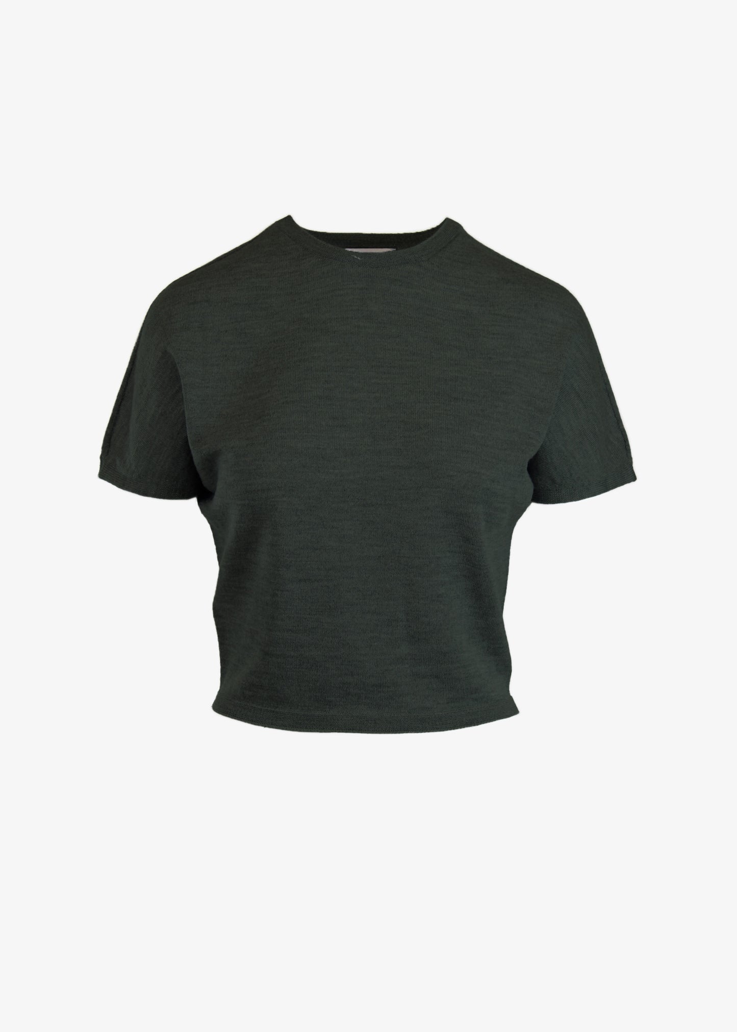 Cropped Merino Wool T-Shirt